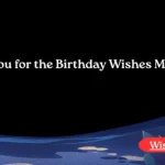 Thank You for the Birthday Wishes Messages